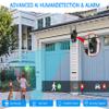 [3K, 360 View] 5MP Wireless Security Camera System, 4pcs 3K PTZ Cameras Outdoor Indoor, C102 Dual WiFi Surveillance System NVR with 4LED Floodlights & Siren Alarm, 2 Way Audio,Motion Sensor,1TB HDD view 3
