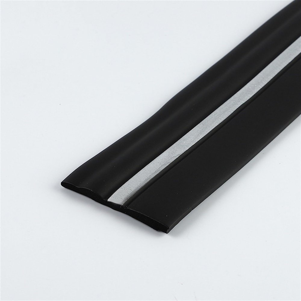 Wall Base Moulding Trim,32.8FT Vinyl Wall Base Baseboard Molding Trim 5" Flexible Self Adhesive Rubber Wall Base Moulding Trim (Color : Black Gold) (Color : Black Silver)