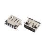 100PCS USB Connector Type A Female AF10.0 4pin Sinking Plate SMD USB-A Female SMT Black view 1