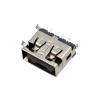 100PCS USB Connector Type A Female AF10.0 4pin Sinking Plate SMD USB-A Female SMT Black view 2
