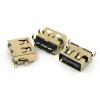 100PCS USB Connector Type A Female AF10.0 4pin Sinking Plate SMD USB-A Female SMT Black view 4