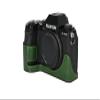 BMAOLLONGB X-S10 Case, Handmade PU Leather Half Camera Case Bag Cover Bottom Opening Version for Fujifilm X-S10 With Neck Strap Mini Storage Bag (Green) view 4