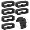 6-Pack Band keepers Compatible with Garmin Vivoactive 6 5 3 /Forerunner 645 245 45 55/Venu Sq/Vivomove/Fenix 7S 6S 5S Watch Bands, Silicone Replacement Watch Band Loop/Holder/Retainer (6*Black) view 1