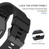 6-Pack Band keepers Compatible with Garmin Vivoactive 6 5 3 /Forerunner 645 245 45 55/Venu Sq/Vivomove/Fenix 7S 6S 5S Watch Bands, Silicone Replacement Watch Band Loop/Holder/Retainer (6*Black) view 2