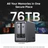 UGREEN NAS DXP2800 2-Bay Desktop All-Round NASync Ideal for Small Team, Enthusiasts, Intel N100 Quad-core CPU, 8GB DDR5 RAM, 2.5GbE, 2X M.2 NVMe Slots, 4K HDMI, Network Attached Storage (Diskless) view 3