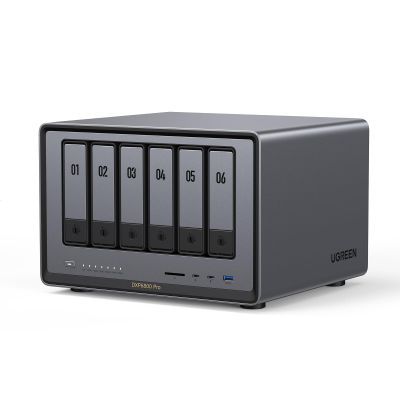 UGREEN NAS DXP6800 Pro 6-Bay Desktop NAS, Intel i5 1235u 10-Core CPU, 8GB DDR5 RAM, Built-in 128G SSD for System, 2X 10GbE, 2XM.2 NVMe Slots, 8K HDMI, 2XTBT4, Network Attached Storage (Diskless)
