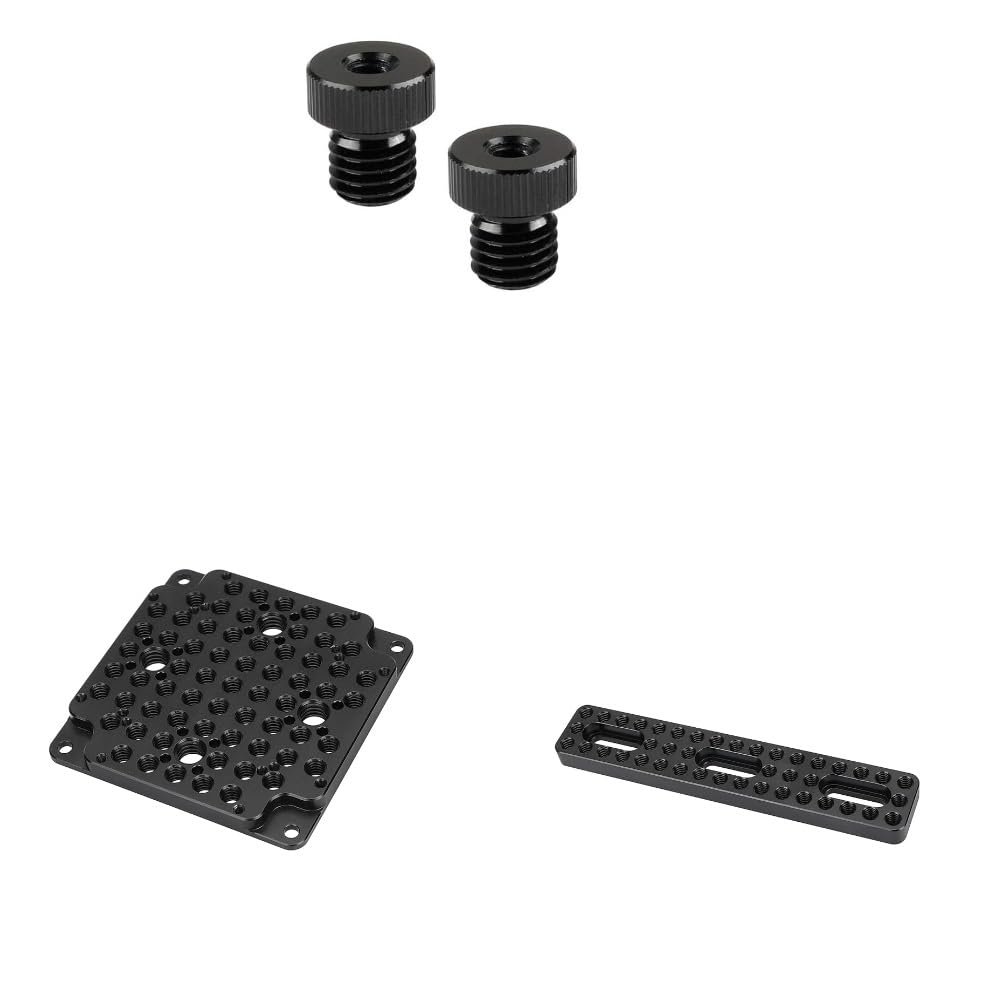 CAMVATE M12 Male to 1/4" Female Screw + Camera Cheese Mounting Plate + Extension Long Cheese Plate