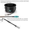 656FT/200M OM3 LC to LC Outdoor Armored Fiber Patch Cable, Direct Burial Industrial TPU Duplex Multimode Fiber Optic Cable, 40Gb/10Gb, 50/125 um, Uniboot LC-LC Connector with Pulling Eye Kit, OD 5mm view 4