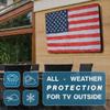 Outdoor TV Cover 70 - 75 inch - WITH ZIPPER, Weatherproof and Waterproof 360 degrees protection, 600D Heavy Duty Fabric  American Flag view 2