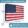 Outdoor TV Cover 70 - 75 inch - WITH ZIPPER, Weatherproof and Waterproof 360 degrees protection, 600D Heavy Duty Fabric  American Flag view 3