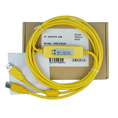 USB-Vigor Applicable Data Cables VB VH Series Download Cable Cables Transmission Stability PLC Programming Cables Economy Yellow 3 Meter