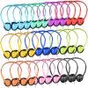 ZNXZXP 100 Pack Bulk Classroom Headphones for Students Kids School Wholesale Headphones Class Set with 3.5mm Jack for Chromebook Laptop PC Computer (10 Mixed Colors) view 1