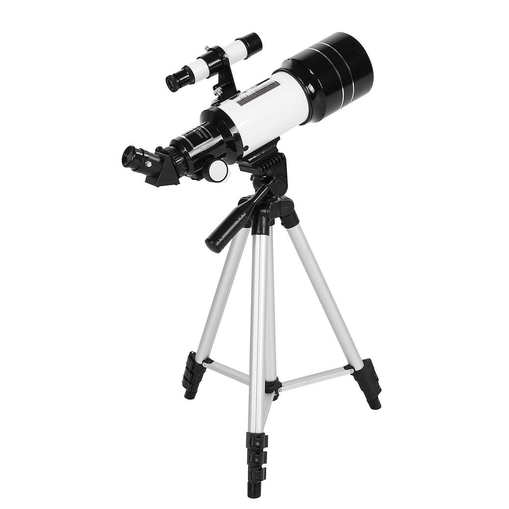 INUUXLG Telescope 70mm Astronomical 150X High Power Monocular Refractor Spotting Scope with 524 Finder Scope Tripod Moon Filter 3X Barlow Lens for Star Gazing Bird Watching Camping Double