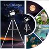 INUUXLG Telescope 70mm Astronomical 150X High Power Monocular Refractor Spotting Scope with 524 Finder Scope Tripod Moon Filter 3X Barlow Lens for Star Gazing Bird Watching Camping Double view 4