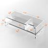 BEYGORM Acrylic Monitor Stand Riser, 2 Pack Clear Acrylic Flyer Holder with Business Card Holder view 4
