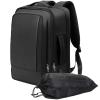 Alyvisun Airline Cabin Bag 42x30x20, Expandable Travel Backpack 18.9-25.2 L, Hand Luggage Rucksack with Laptop Compartment and Shoe Bag, for Boarding, Working, Travel, Black view 1