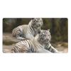 NONHAI Large Gaming Mousepad with Non-Slip Rubber Base Extended Laptop Desk Pad 29.5x16 inch Long Computer Keyboard MouseMat White Tigers Mousepad for Home Office Work view 1