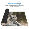 NONHAI Large Gaming Mousepad with Non-Slip Rubber Base Extended Laptop Desk Pad 29.5x16 inch Long Computer Keyboard MouseMat White Tigers Mousepad for Home Office Work view 3
