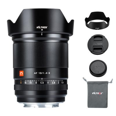 VILTROX AF 13mm f1.4 F/1.4 E Mount Lens, F1.4 Large Aperture Ultra Wide Angle Autofocus APS-C Prime Lens for Sony E-Mount Camera A6600 A6500 A6300 A6400 A7 A7R A7C A7II A7RII A7SIII A7III A9 A1