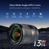 VILTROX AF 13mm f1.4 F/1.4 E Mount Lens, F1.4 Large Aperture Ultra Wide Angle Autofocus APS-C Prime Lens for Sony E-Mount Camera A6600 A6500 A6300 A6400 A7 A7R A7C A7II A7RII A7SIII A7III A9 A1 view 2