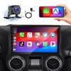 8Core 2G+64G Wireless Android Auto & Apple Carplay Car Stereo for Jeep Wrangler JK 2015 2016 2017,5GWiFi 10.1" IPS 1280*720 Touchscreen Car Radio with Bluetooth5.0,GPS,SWC,FM/RDS,EQ,DSP+Backup Camera view 1