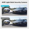 1080P Security Cameras 4pcs+4MP Bulb Security Camera 2.4GHz,360 2K Security Cameras, Home Security Camera Indoor, Wi-Fi Cameras Wired for Pet, Motion Detection, Two-Way Audio, Night Vision, Phone App view 4