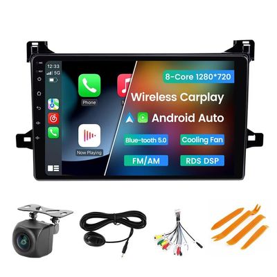 Biorunn Radio Stereo for Toyota Prius XW50 2015-2020 (8GB RAM 256GB ROM), Android 9 Inch 8-Core GPS Navigation Wireless Car-Play Android Auto Head Unit IPS FM AM RDS SWC DSP 5GWiFi
