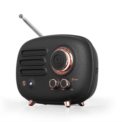 Muzen Radio Bluetooth Speaker, Wild Radiooo Small Metal Radio, Portable Wireless Speakers, Rechargable FM Radio, Metal Outer Case, FM/AUX Cable Antenna, Mini Retro Decor for Room Office