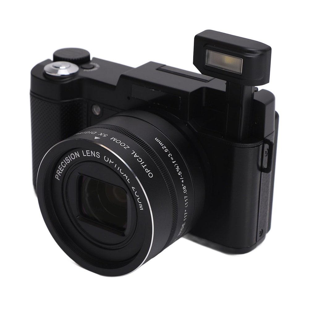 4K Digital Camera for Photography, 48MP Autofocus Video Vlogging Camera with 5X Optical 8X Digital Zoom Anti Shake, 3In Flip Screen Compact Camera, Flash Light, for Boys Girls