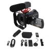EBTOOLS 4K Video Camera Camcorder, 30MP UHD IR Night Vision Vlogging Camera Recorder, 32X Zoom, 3In IPS Rotation Touchscreen, with Microphone, Remote Control, 2 Batteries, Lens view 2
