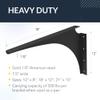 Iron Supports Universal Heavy-Duty Commercial Bracket - Industrial Support Brackets - Steel Mounting Bracket for Shelves, Vanities, Buffets, Desks (White - 18" Deep x 12" High, Right Hand) view 2