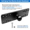 WINDFRD Aluminum Fish Finder Mounting Plate with 1" / B Size Ball for Garmin, Lowrance and More Marine Electronic Device Mount, Compatible with RAM Mount, Scotty, iBOLT B Size Double Socket Arm view 2