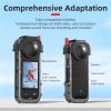 Metal Frame Cage for Insta360 X4 Action Camera Protective Housing Case Cage Rig for Insta360 X4 Accessories with 1/4" Threads Cold Shoe Mount Folding Fingers Lens Cap view 3