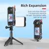 Metal Frame Cage for Insta360 X4 Action Camera Protective Housing Case Cage Rig for Insta360 X4 Accessories with 1/4" Threads Cold Shoe Mount Folding Fingers Lens Cap view 4