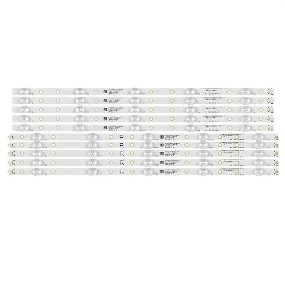 UFDIPLMY 10PCS (1TV) LED Backlight Strip 10Lamp Compatible with 55pus6804 LB-GM3030-GJ0D22555X10AN22-R-1-H LT 55pus7304 55pus6704 55PUS7394 55PUS7504 (Color : 10pcs(1tv))