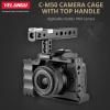 YELANGU M50 Camera Cage Professional Aluminum Alloy Film Movie Making Video Stabilizer Rig Compatible with Canon EOS M50 with Top Handle view 2