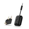 MEE Audio Connect Air in-Flight Bluetooth Wireless Audio Transmitter, with Extra Dual 3.5mm Jack AUX Adapter, for up to 2 AirPods/Other Headphones; Works with All 3.5mm Aux Jacks, Black view 1