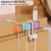 12 Pack Magnetic Cord Organizer, deskt Cable Organizer,Safe and Convenient Magnetic Cord Holder, Smooth Adjustable Charging Cable Organizer,Cable Management,for Bedside Table, Kitchen, car, Office. view 2