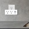 Multi Plug Wall Outlet Surge Protector with USB Ports - 2 Outlet Extender with 2 USB Ports (1 USB-C) - 300J Power Strip with Adapter Spaced Outlets for Home, Travel, Office (Black) 1 Pack view 2