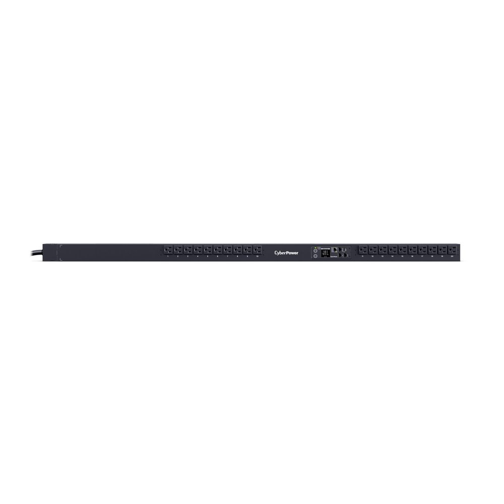 CyberPower PDU31116 Monitored PDU, 100-120V, 15A (Derated to 12A), 20 Outlets, 0U Rackmount