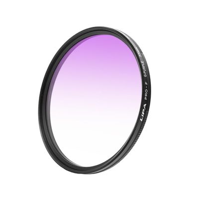 Southst Round Color Gradient Lens SLR Camera Photography Accessories Special Effects Landscape Filters Quickly Balance Light (Color: Gradient Purple58mm)