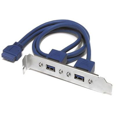 212 Main StarTech Accessory 2Port USB3.0 A Female-IDC Female Slot Plate Adapter Blue Retail