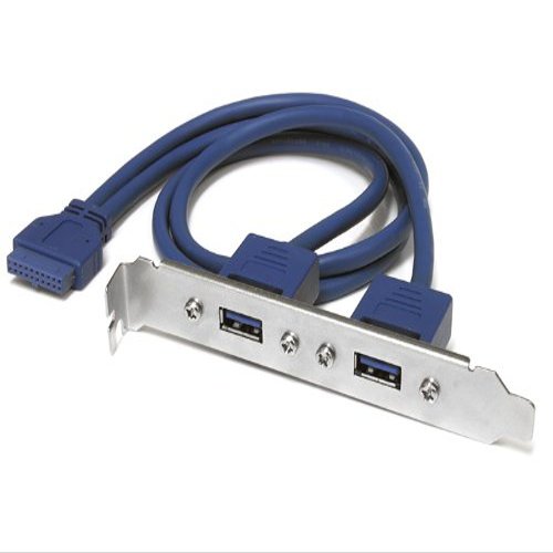 212 Main StarTech Accessory 2Port USB3.0 A Female-IDC Female Slot Plate Adapter Blue Retail