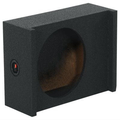 Rockville RQT12 12" Sealed Subwoofer Enclosure, Bedliner Finish, Shallow Downfiring Design, 3/4" MDF, for Car/Truck Audio Systems