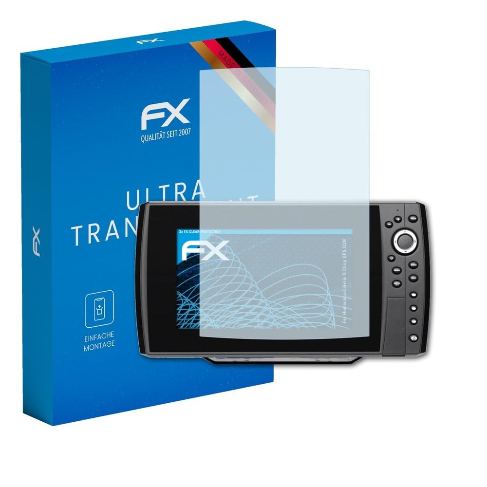 atFoliX Screen Protection Film compatible with Humminbird Helix 9 Chirp GPS G2N Screen Protector, ultra-clear FX Protective Film (3X)