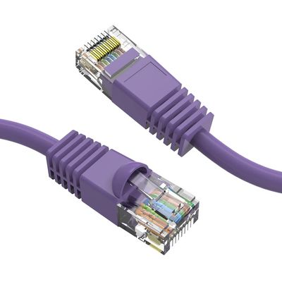Futureonics Cat6 Ethernet Cable 14 Ft (5 Pack) Outdoor & Indoor 10Gbps UTP Cat6 Patch Cable High Speed Cat6 RJ45 LAN Network Cable, Internet Cable for Computer, Modem, Xbox & Gaming - Purple