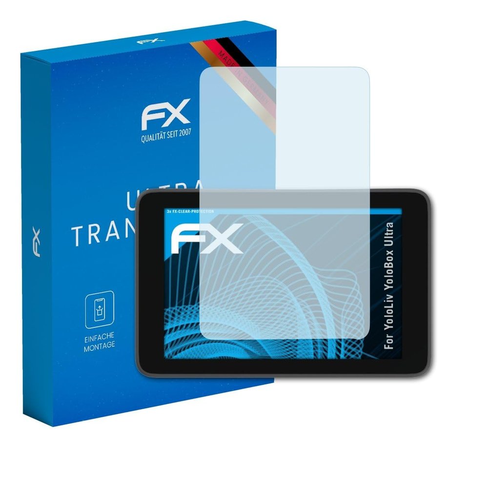 atFoliX Screen Protection Film compatible with YoloLiv YoloBox Ultra Screen Protector, ultra-clear FX Protective Film (3X)