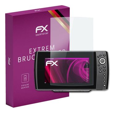atFoliX Plastic Glass Protective Film compatible with Humminbird Helix 9 Chirp GPS G2N, 9H Hybrid-Glass FX Screen Protector