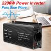 JDOUNFMO DC 12V to AC 220V Pure Sine Wave Inverter 1500W/2200W/2600W/3000W LED Voltmeter Converter EU Socket (Color : 2600W 12V 50Hz EU) view 4