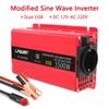 JDOUNFMO Inverter 1500W/2000W 12V 220V Converter 2 USB EU Universal Webasto 12 Volts Inversor12v 220 v Inversores Solar (Color : 1500W EU Black) view 3